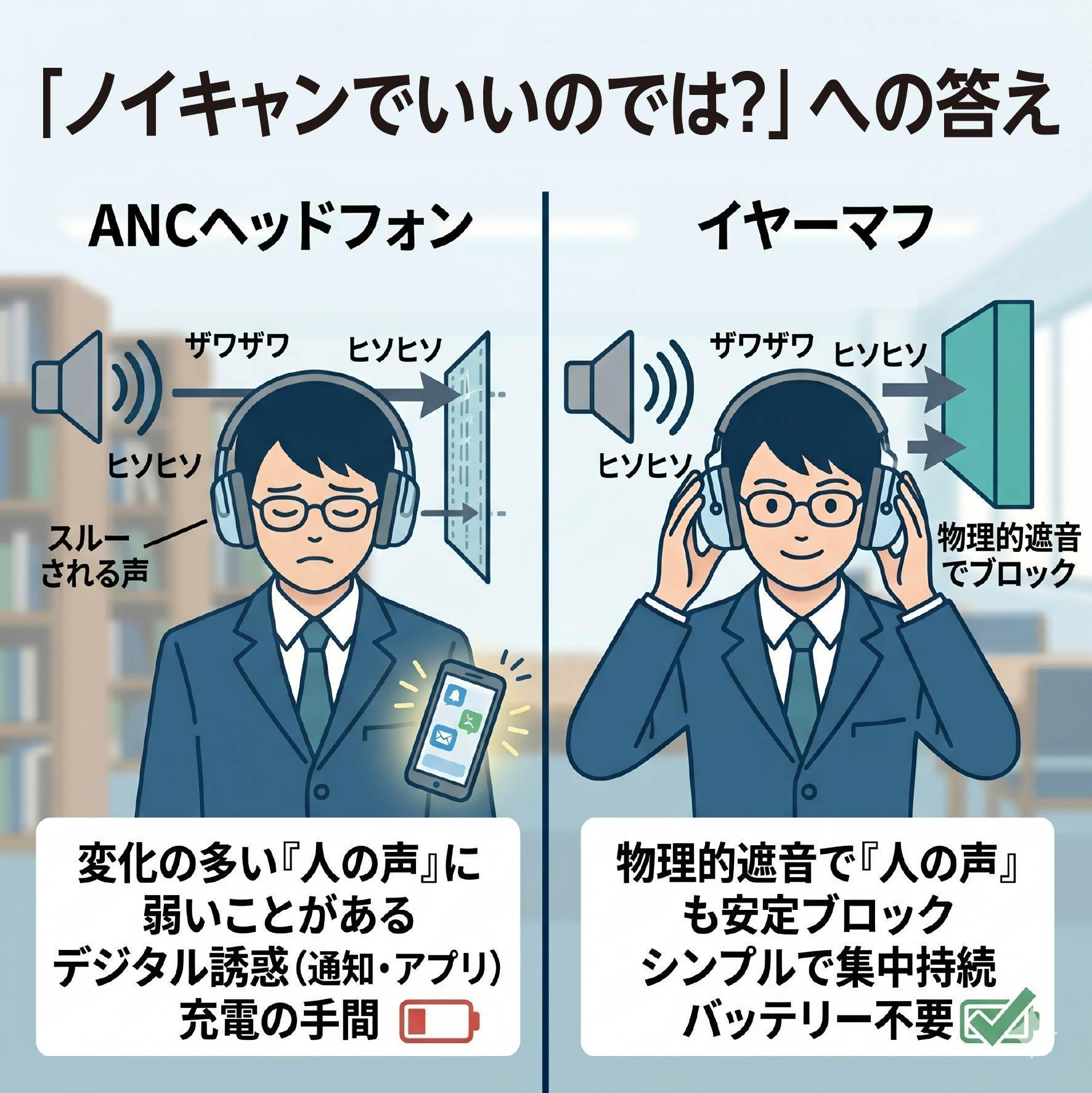 イヤーマフ比較イメージ