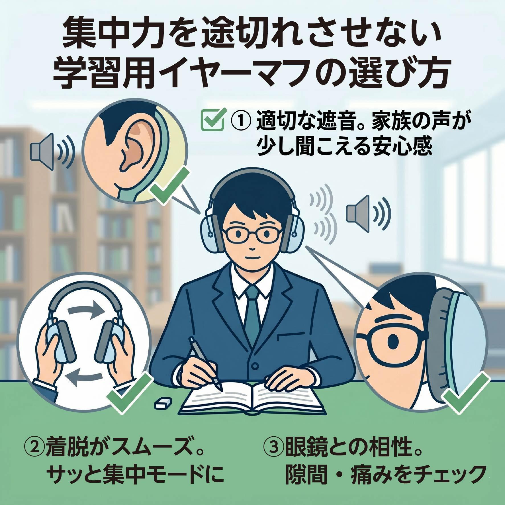 学習用イヤーマフ選び方